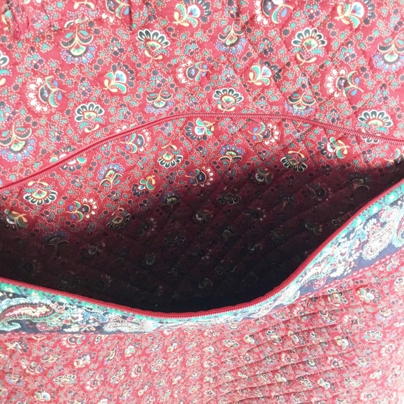 VERA BRADLEY Hanging Garment Bag Provincial Red Travel Luggage Vintage RARE - Picture 4 of 8